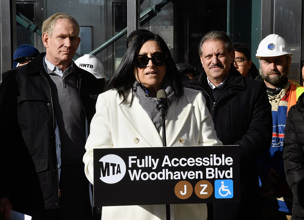 MTA Chair &amp; CEO Janno Lieber announces the completion of ADA elevators and other improvements at the Woodhaven Blvd station on the J/Z lines on Friday, Jan 24, 2025.
City Council Member Joann Ario